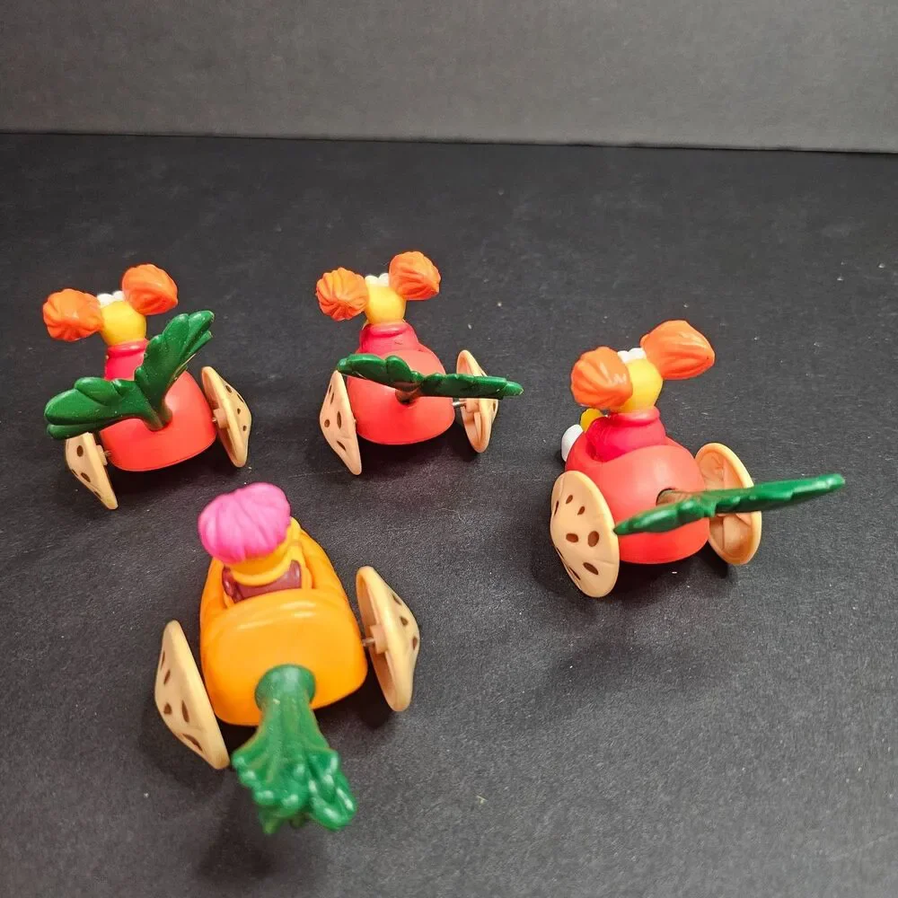 Vtg 1988 Jim Henson Fraggle Rock McDonalds Happy Meal Toy Roller Cars Lot of 4